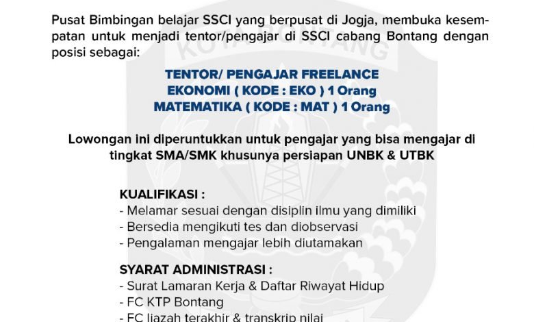 Lowongan SSCI