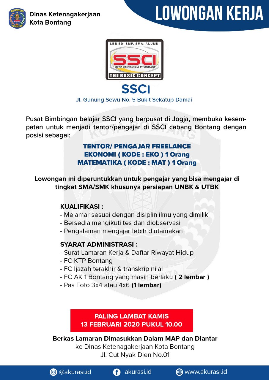 Lowongan SSCI
