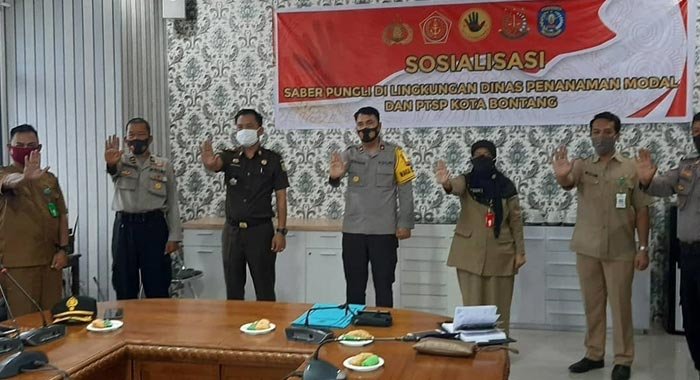 Gelar Sosialisasi Saber Pungli, DPMPTSP Bontang Komitmen Beri Pelayanan Bersih, Jujur, dan Adil