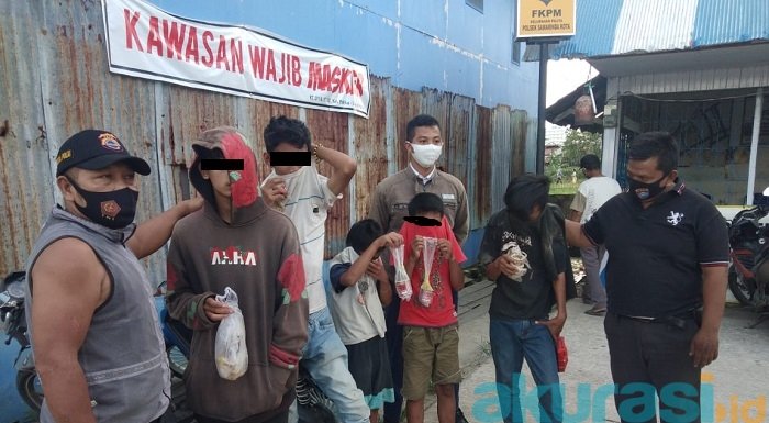 Lagi Asik Pesta Lem di Kebun, Puluhan anak di Samarinda Kocar-kacir Digerebek Warga