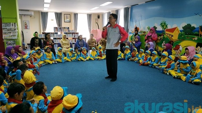 Kunjungan murid TK sebelum pandemi. (Dok Akurasi.id)
