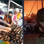 Pasar Citra Mas Loktuan Terbakar, Warga Asyik Makan Ikan Bakar