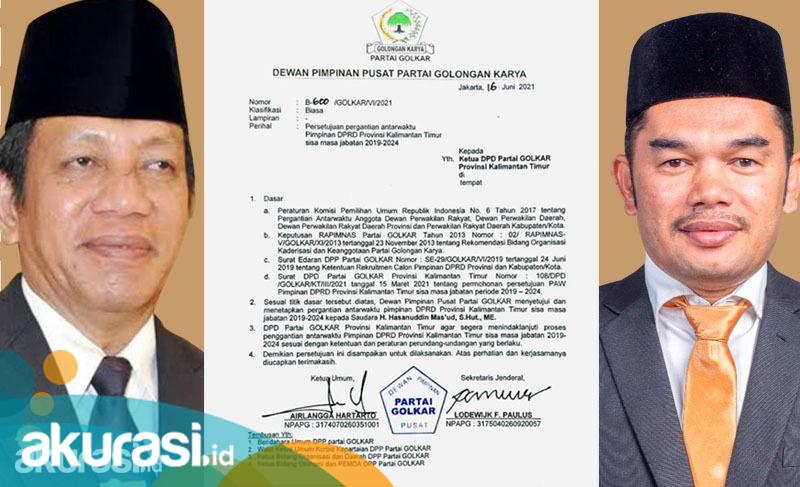 Diam-Diam Makmur HAPK “Didepak” dari Kursi Ketua DPRD Kaltim, Kursi Diambil Alih Hasanuddin Mas’ud
