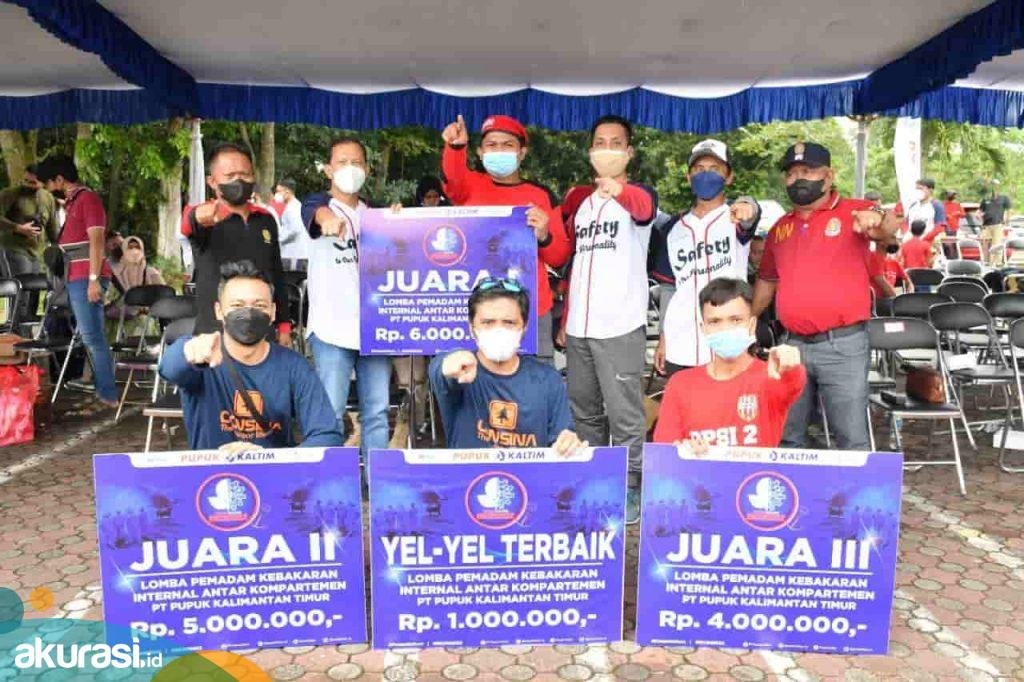 Bulan K3 Nasional 2022, Lomba Pemadam Kebakaran Pupuk Kaltim - Akurasi.id