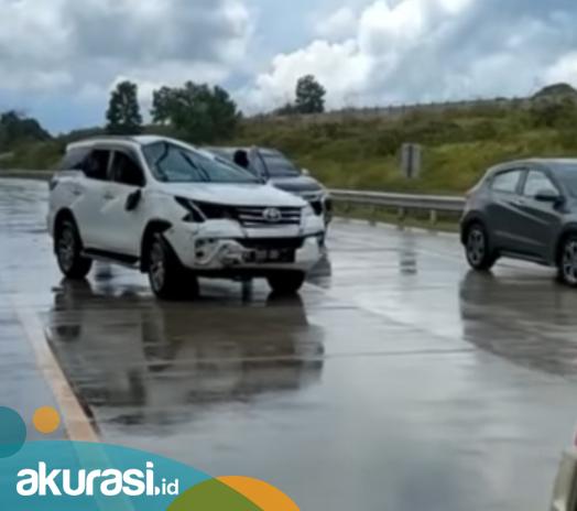 Pulang Perjalanan Dinas, Mobil Anggota DPRD Bontang Kecelakaan di Jalur Tol Balsam